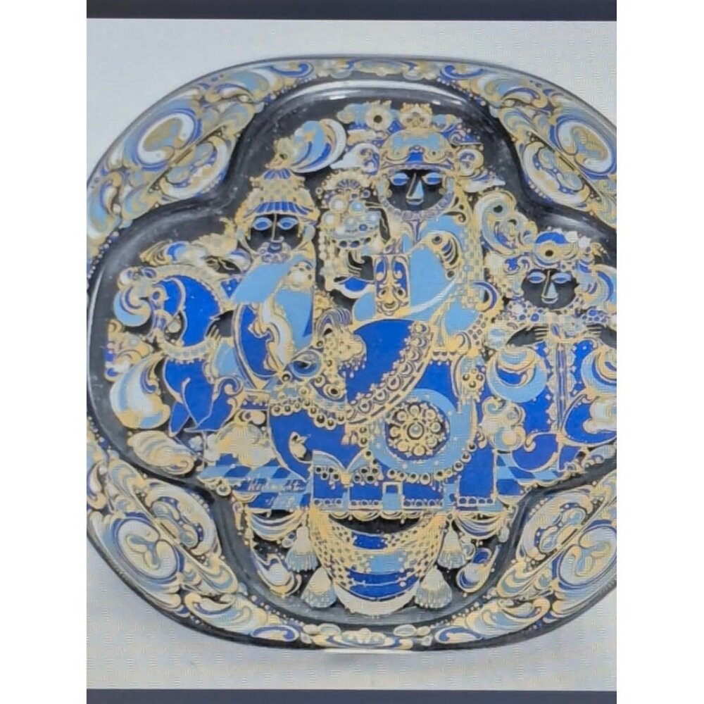 1978 Signed ROSENTHAL Glass & Porcelain Christmas Wall Plate - The Three Magi